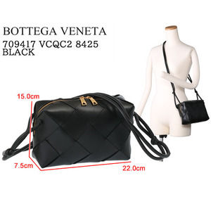 Bottega Veneta Intrecciato Bag Black Shoulder Camera Small Cassette